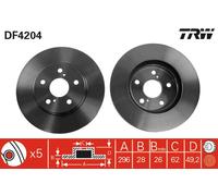 TRW DF4204 Brake disc