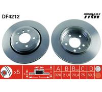 TRW DF4212 Brake disc