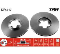 TRW DF4217 Brake Disc for FORD,FORD AUSTRALIA,VAUXHALL