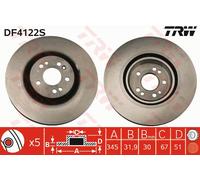TRW DF4222S Brake disc