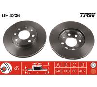 TRW DF4236 Brake Disc for OPEL,VAUXHALL
