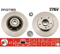 TRW DF4273BS Brake Disc for ,NISSAN,OPEL,RENAULT,VAUXHALL