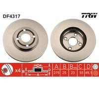 2x New Brake Disc for TOYOTA:RUNX,COROLLA,COROLLA IX,ALTIS Saloon 43512-02080