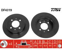 TRW DF4319 Brake disc