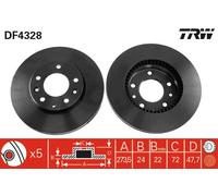 TRW DF4328 Brake Disc for MAZDA,MAZDA (FAW)