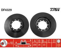 TRW DF4329 Brake disc