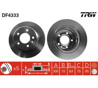 TRW DF4333 Brake Disc for BMW