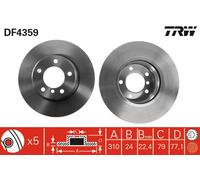 TRW DF4359 Brake Disc for BMW,BMW (BRILLIANCE)