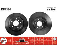 TRW DF4360 Brake Disc for BMW,BMW (BRILLIANCE)