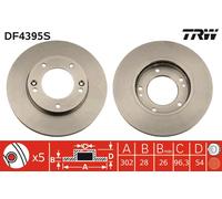 TRW DF4395S Brake Disc for KIA