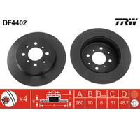 TRW DF4402 Brake Disc for HONDA,MG
