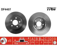 TRW DF4407 Brake Disc for FORD