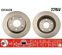 TRW DF4428 Brake Disc for HONDA