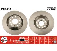 TRW DF4434 Brake disc