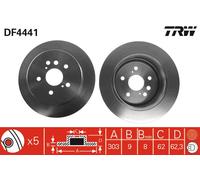 TRW DF4441 Brake Disc for CHERY,TOYOTA