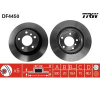 TRW DF4450 Brake Disc for BMW,BMW (BRILLIANCE)