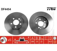 TRW DF4454 Brake Disc for MERCEDES-BENZ