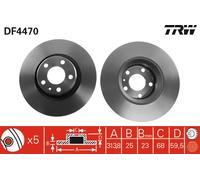 TRW DF4470 Brake Disc for AUDI,AUDI (FAW)