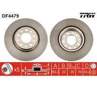TRW DF4479 Brake disc