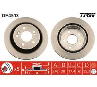TRW DF4513 Brake disc