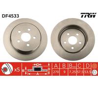 TRW DF4533 Brake Disc for CHRYSLER,DODGE,PLYMOUTH