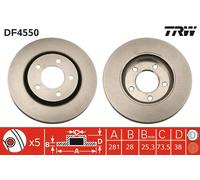 TRW DF4550 Brake Disc for CHRYSLER,DODGE
