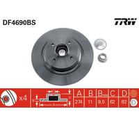 TRW DF4690BS Brake disc