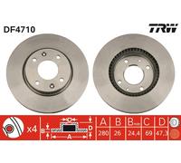TRW DF4710 Brake disc