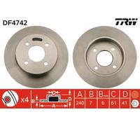 TRW DF4742 Brake disc