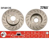 2x BRAKE DISC DF4813S FOR MERCEDES-BENZ OM646.811/812 2.1L M271.860/820 1.8L