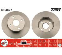TRW DF4827 Brake Disc for TOYOTA