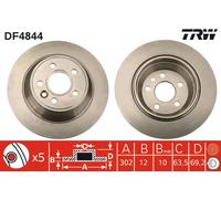 TRW DF4844 Brake Disc for VOLVO