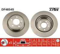 TRW DF4854S Brake disc