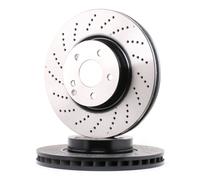 2x Brake disc slotted/perforated DF4862S TRW for MERCEDES-BENZ C-CLASS E-CLASS