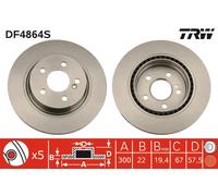 TRW DF4864S Brake Disc for MERCEDES-BENZ