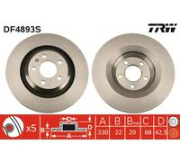 TRW DF4893S Brake disc