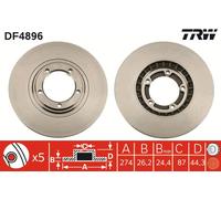 TRW DF4896 Brake Disc for DODGE,HYUNDAI