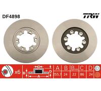TRW DF4898 Brake Disc for FORD,FORD AUSTRALIA,MAZDA