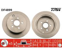 TRW DF4899 Brake Disc for TOYOTA,TOYOTA (FAW)