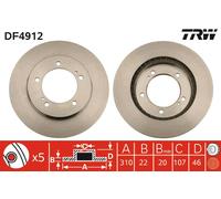 TRW DF4912 Brake Disc for SUZUKI