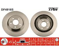 TRW DF4916S Brake Disc for MERCEDES-BENZ