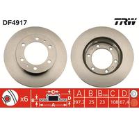 TRW DF4917 Brake Disc for TOYOTA