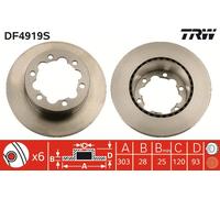 TRW DF4919S Brake Disc for MERCEDES-BENZ,VW