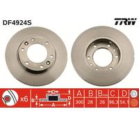 2x BRAKE DISC DF4924S FOR KIA GRAND/CARNIVAL/II/SEDONA/III VQ J3 2.9L 4cyl 2.7L