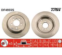2 x TRW REAR BRAKE DISC KIT RANGE ROVER L322 - 2002 to 2005 LR189029
