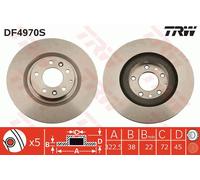 TRW DF4970S Brake Disc for MAZDA