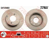TRW DF4980 Brake Disc for HYUNDAI,HYUNDAI (BEIJING),KIA