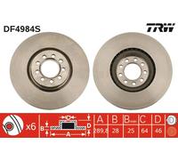 TRW DF4984S Brake Disc for ,IVECO