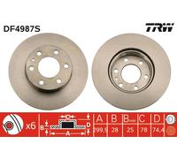 TRW DF4987S Brake Disc for IVECO