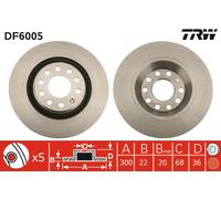 TRW DF6005 Brake Disc for AUDI